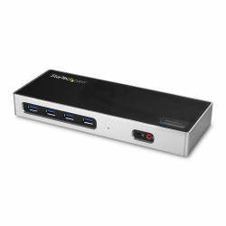 StarTech.com USB-C und USB-A Dock - Dual Monitor 4K 60Hz Dock DisplayPort + HDMI - Hybrid USB 3.0 Dockingstation für USB-C / USB-A Laptops - 6x USB Typ A, GbE - USB 3.1 Gen 1 - Mac/Windows 