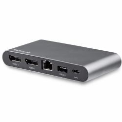 StarTech.com USB-C Dock - Dual Monitor USB-C Multiport Adapter - 2 x 4K DisplayPort - 100W PD 3.0 - Mini-Laptop-Dockingstation - GbE, USB-A-Hub mit 2 Anschlüssen - 1m Kabel 