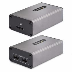 StarTech.com 2-Port USB 3.0 Extender Über OM3 MM Glasfaser - LC/LC - 2x 5Gbit/s USB-A Hub - USB Verlängerungs Kabel 350m Reichweite - USB Verlängern - Fiber Optic USB Extender - Optischer USB Extender 