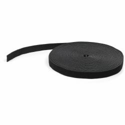 StarTech.com 15,2 m Klettbandrolle - Wiederverwendbare Zuschneidbare Klettkabelbinder - Industrielle Klettverschluss Rolle / Klettband Rolle - Klettbänder für Kabelmanagement - Schwarz 