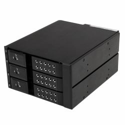 StarTech.com 3-fach 3,5" trägerloser SATA Festplatten Aluminium Wechselrahmen Backplane 