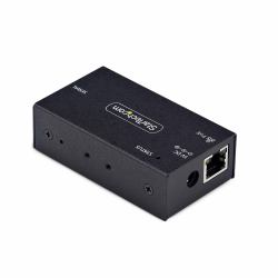 StarTech.com 1-Port Seriell auf POE Ethernet Adapter, Serial TCP IP Server, Wand/DIN Montage, 802.3af PoE RS232 Ethernet Adapter/LAN Konverter, RS232 auf RJ45/RS232 über Ethernet Adapter für RS232-Ferngeräte 