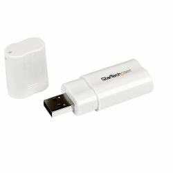 StarTech.com USB Audio Adapter - Externe USB Soundkarte - Weiß 