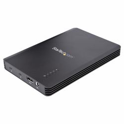 StarTech.com 4 Bay Thunderbolt 3&trade; NVMe Gehäuse, für M.2 NVMe SSD Laufwerke, 1x DisplayPort Video/ 2x TB3 Downstream Ports, 40Gbit/s, 72W Stromversorgung, Externes Festplattengehäuse 