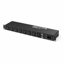 StarTech.com PDU08C13GB Stromverteilereinheit [PDU] 8 AC-Ausgänge 1U Schwarz 