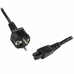 StarTech.com 2 m Laptop Ladekabel, EU Schuko auf C5, 2,5A 250V, 18AWG, Notebook / Laptop Ersatzstromkabel, Laptop Netzteil Stromkabel, Kleeblatt/Mickey Mouse Netzkabel 
