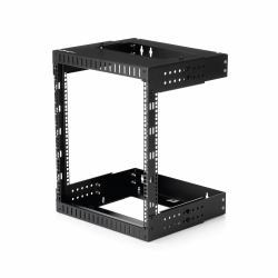 StarTech.com 2-Pfosten 12HE Heavy-Duty Wandmontage Netzwerk-Rack, 19" Open Frame Server Rack mit Einstellbarer Tiefe, Wandmontage Daten-Rack für IT/AV/Patch Panele/Computer - Käfigmuttern und Schrauben inkl. 