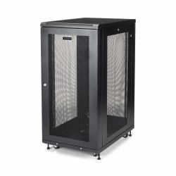 StarTech.com 24HE Enterprise Server Rack-Schrank Kit, 19 Zoll 4-Pfosten Serverschrank, mit Ablage und Kabelmanagement, 75cm Montagetiefe, 450kg Traglast 