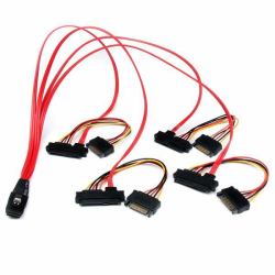 StarTech.com Internes Serial-Attached SCSI Mini SAS Kabel 50cm - SF-8087 auf 4x SFF-8482 