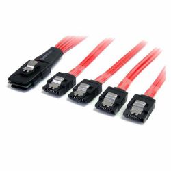 StarTech.com Serial ATA SCSI SAS Kabel 1m - SFF-8087 auf 4x SATA mit Lasche 
