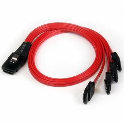 StarTech.com SFF-8087 auf 4x SATA Kabel 50 cm - Internes Mini SAS auf Serial-ATA Reverse Multilane Kabel 