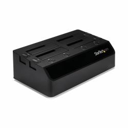 StarTech.com USB 3.0 4 Bay 2,5" / 3,5" SATA III Festplatten / SSD Dockingstation mit UASP und zwei Lüftern 
