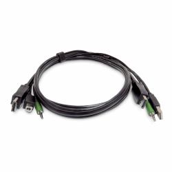 StarTech.com 3m DisplayPort KVM Kabel, USB 2.0, 3,5 mm Audio, universell kompatibles Kombikabel für KVM Switch, TAA-konform 