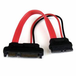 StarTech.com Slimline SATA auf SATA Adapter mit Strom Buchse/Stecker 15cm 
