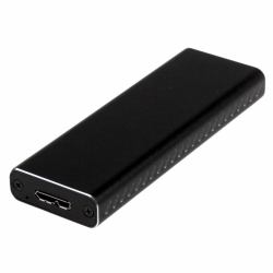 StarTech.com M.2 SSD Aluminiumgehäuse für USB 3.0 [5Gbit/s] mit UASP - Schwarz - M.2 NGFF SATA mit B Key & B+M Key - Externes tragbares M.2-Gehäuse - Nicht kompatibel mit NVMe / AHCI 