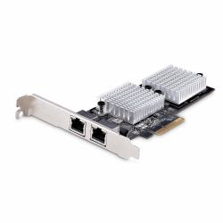 StarTech.com 2-Port 10Gbe Netzwerkkarte, PCIe Ethernet 10 Gigabit Karte für PCs/Server, PCI Express Netzwerkkarte/10gb LAN Karte, Sechs Geschwindigkeits NIC, 10GBASE-T und NBASE-T 