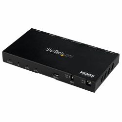 StarTech.com 2 Port HDMI Splitter - 4K 60Hz mit eingebautem Scaler - HDCP 2.2 - EDID Emulation - 7.1 Surround Sound 