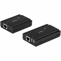 StarTech.com 4 Port USB 2.0 Extender-Hub über ein einzelnes CAT5e/CAT6 Ethernet Kabel [RJ45] - 100 m - USB Extender Hub Adapter Kit - Metallgehäuse - Externe Stromversorgung - 480 Mbit/s 