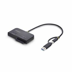 StarTech.com USB-C und USB-A auf M.2 NVMe und 2,5-3,5 Zoll SATA Adapter, 10Gbps, werkzeugloser externer SSD Festplattenleser, B+M und M-Key 