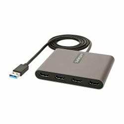 StarTech.com USB 3.0 auf 4x HDMI Adapter - Externe Video- und Grafikkarte - USB Typ-A auf Quad HDMI Display Adapter Dongle - 1080p 60Hz - Multi Monitor USB A auf HDMI Konverter - Windows 