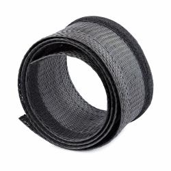 StarTech.com 3 m Kabelschlauch mit Klettverschluss, kürzbare, hochbelastbare Kabelhülle, 3 cm Durchmesser, Netzgewebeschlauch, Kabelmanagement / Kabel Organizator / Kabelbündelschlauch / Kabeltülle, Schwarz 