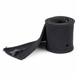 StarTech.com 1m Neopren Kabelschlauch mit Reißverschluss & Schnalle - 3cm Durchmesser - Computer/PC Strom-/Netzwerk-/AV-Kabelabdeckung/Manager - Flexible Kabel-Organisationshülle - Schwarz 