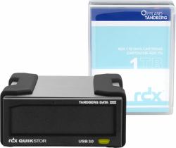 Tandberg Data Overland-Tandberg O-T RDX Laufwerkskit mit 1TB Kassette, extern, schwarz, USB3+ 