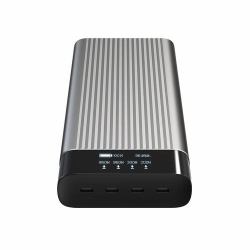 Targus HyperJuice HJ245B - Powerbank - USB-C - 27000 mAh - 245 watt - PD 2.0, PD 3.0, QC 2.0, QC 3.0, Apple 2.4A, QC 4.0+ - 4 Ausgabeanschlussstellen [4 x USB-C]