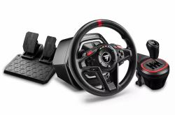 Thrustmaster T128 Shifter Pack Schwarz Lenkrad + Pedale + Schalthebel Analog / Digital PC, Xbox One, Xbox One S, Xbox One X 
