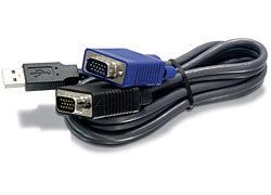 Trendnet 1.8m USB/VGA Tastatur/Video/Maus [KVM]-Kabel Schwarz 1,8 m 