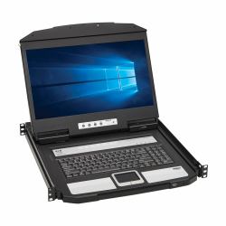 Tripp Lite B021-SWHD-K Konsolenregal 47 cm [18.5"] 1920 x 1080 Pixel Metall, Kunststoff Schwarz 1U 
