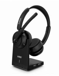 Urban Factory MOVEE MAX Kopfhörer Kabellos Kopfband Gaming USB Typ-A Bluetooth Ladestation Schwarz 