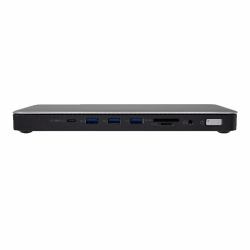V7 DOCKTB4PT laptop-dockingstation & portreplikator Kabelgebunden Thunderbolt 4 Schwarz, Silber 