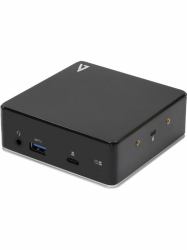 V7 Universal USB-C Docking Station mit 2x HDMI, 3,5 mm Audio Combo Ein-/Ausgang, Gigabit Ethernet, 3x USB 3.1 und 85 W Stromversorgung 