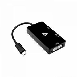 V7 V7UC-VGADVIHDMI-BLK USB-Grafikadapter 3840 x 2160 Pixel Schwarz 