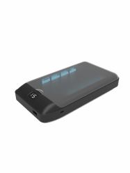 V7 UV-Sterilisator mit kabelloser 10-W-Ladung, 2 UV-C-Lampen, Sterilisation zu 99,99 %. Perfekt für Smartphones bis zu 7“, Schlüssel, Geld, Gesichtsmasken, Kreditkarten. 