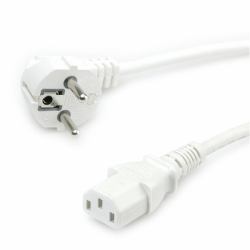 VALUE Netzkabel, gerade IEC-Buchse, weiss 1,8m 