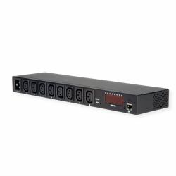 VALUE 19.99.3420 Stromverteilereinheit [PDU] 8 AC-Ausgänge 1U Schwarz 