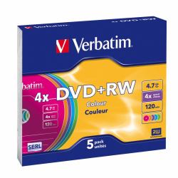 Verbatim DVD+RW Colours 4,7 GB 5 Stück[e] 