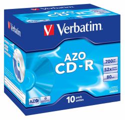 Verbatim CD-R AZO Crystal 700 MB 52x 10 Stück[e] 