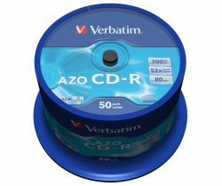 Verbatim CD-R AZO Crystal 700 MB 52x 50 Stück[e] 