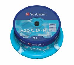 Verbatim CD-R AZO Crystal 700 MB 52x 25 Stück[e] 