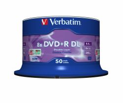 Verbatim DVD+R Double Layer 8x Matt Silver 50pk Spindle 8,5 GB DVD+R DL 50 Stück[e] 