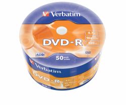 Verbatim DVD-R mattsilber, 50er-Spindel mit Folienverpackung 