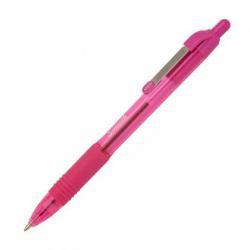 Zebra Pen Z-Grip Smooth Pink Clip-on-Einziehkugelschreiber 