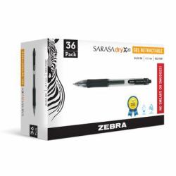 Zebra Pen SARASA dry X20 Ausziehbarer Gelschreiber Schwarz 36 Stück[e] 