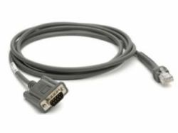 Zebra CBA-R08-S07ZBR Serien-Kabel Grau 2,1336 m RS232 DB9 