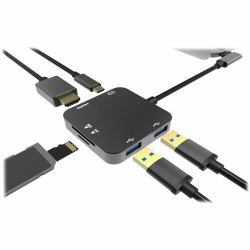 Cablenet 40-4100 laptop-dockingstation & portreplikator Kabelgebunden USB 3.2 Gen 2 [3.1 Gen 2] Type-C Schwarz 