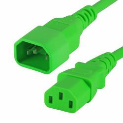 Cablenet 42-2681 Stromkabel Grün 0,5 m C14-Koppler C13-Koppler 