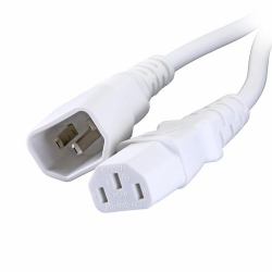 Cablenet 42-2721 Stromkabel Weiß 1 m C14-Koppler C13-Koppler 